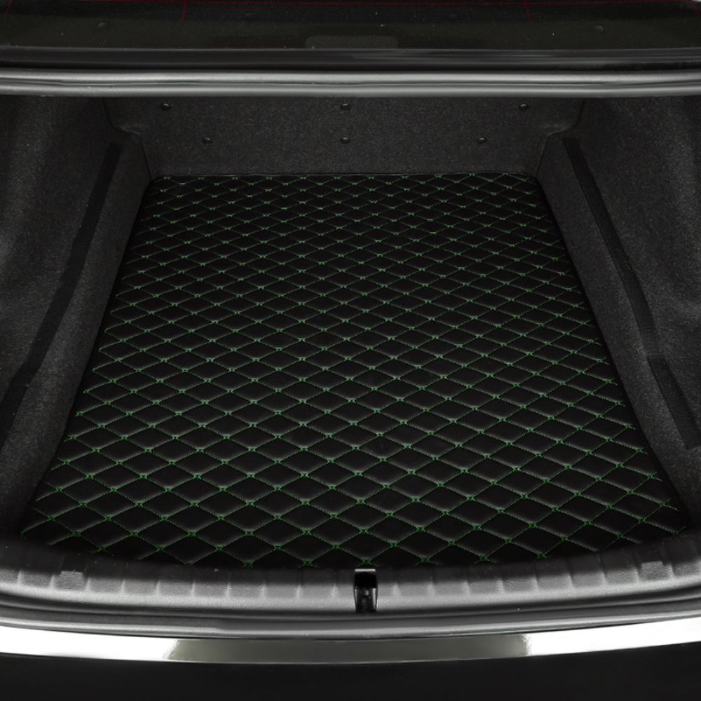 Alternative view of Base Trunk Mat - Black with Green Stitching