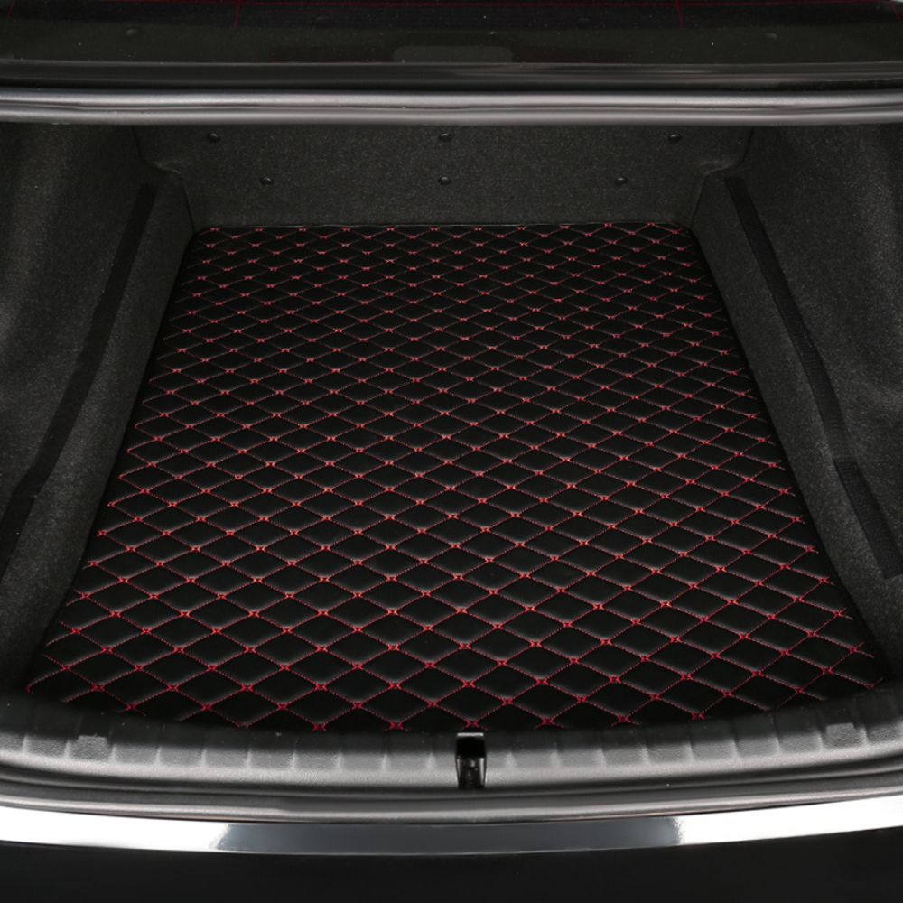Alternative view of Base Trunk Mat - Black with Red Stitching