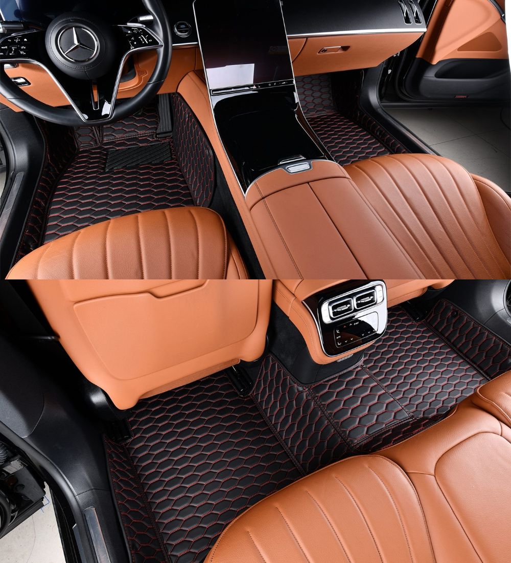 Honeycomb Series - Black with Red Stitching