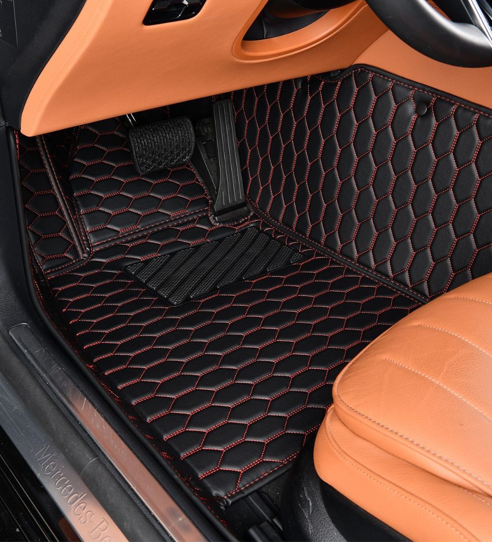 Alternative view of Honeycomb Series - Black with Red Stitching