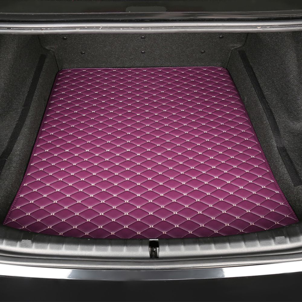 Base Trunk Mat - Purple with Beige Stitching
