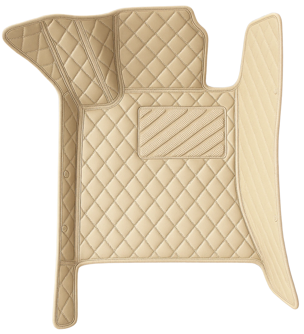 Alternative view of Diamond Series - Beige with Beige Stitching - Driver Mat