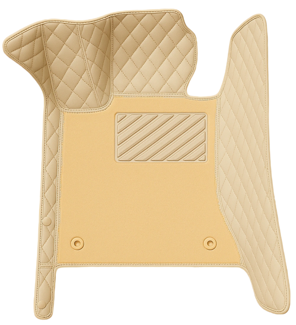 Premium Series - Beige with Beige Stitching - Driver Mat